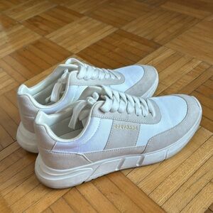 Steve Madden white and cream sneakers